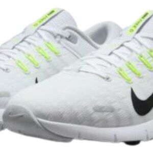 Nike Free Mens Spikeless Golf Shoe White/Black Pure Platinum FN0332-101 Size 12
